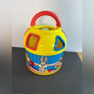 Vintage 1995 Tyco Baby Looney Tunes Shape Sorter Toy Multicolor